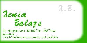 xenia balazs business card